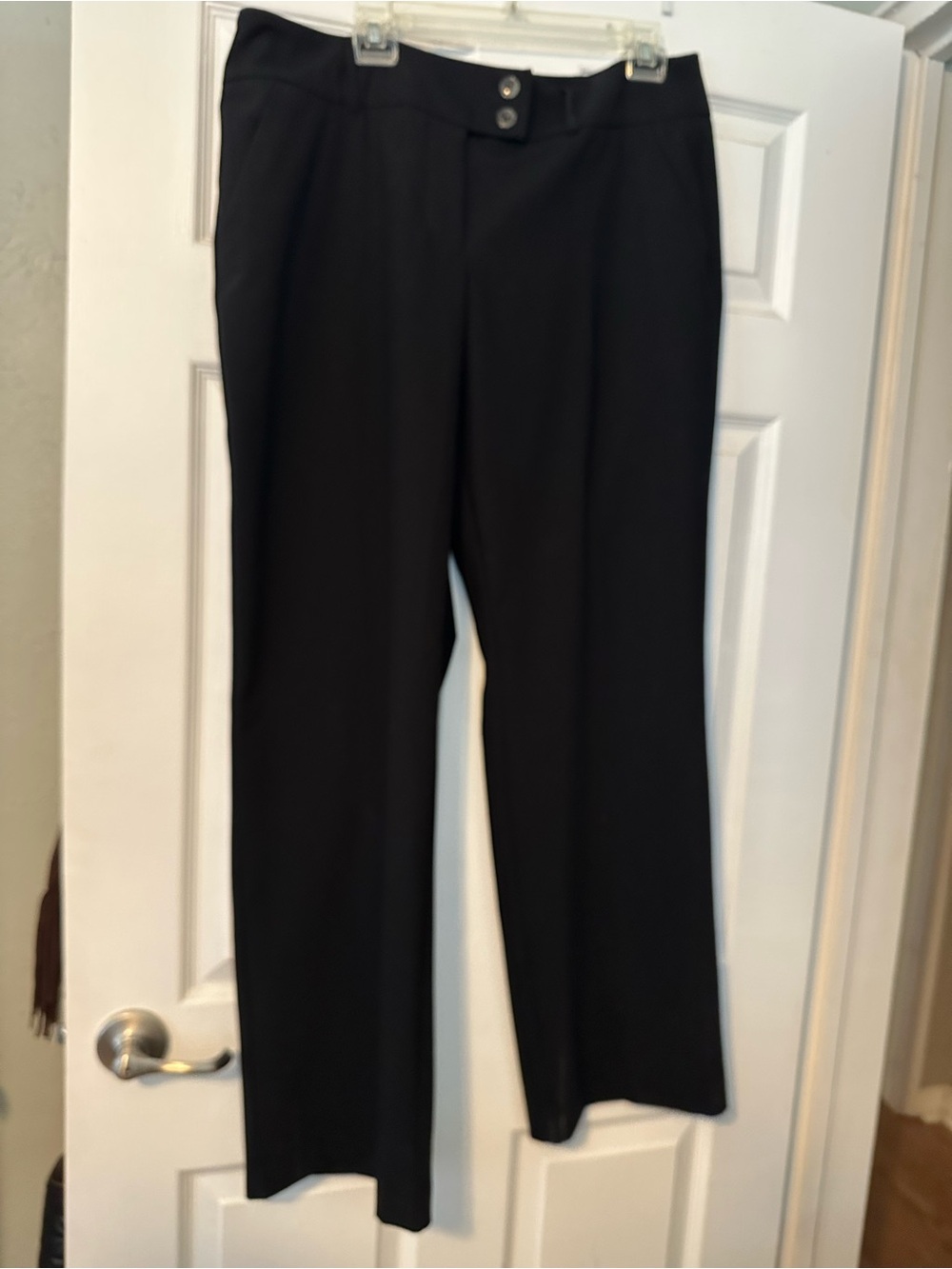 Apt. 9 Black Dress Pants with Dual Waist Buttons